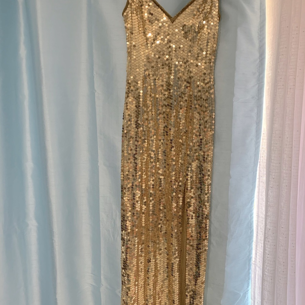 A beautiful gold long dress